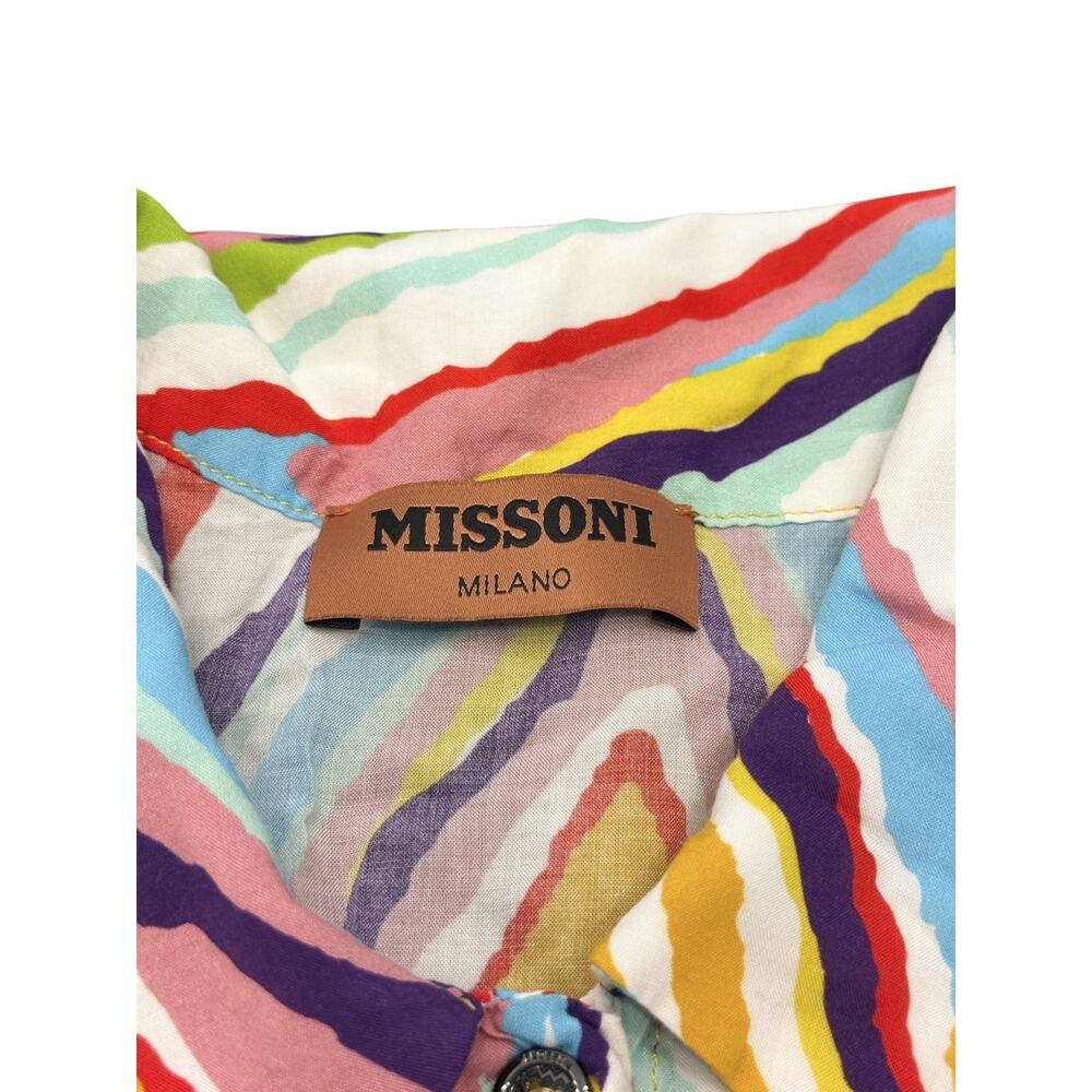 Missoni Mare Zigzag Woven Viscose Beach Cover Up Kaftan IT 40 Multicolor Italy - Picture 5 of 7